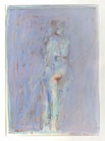 Figur, stehend, Pastellzeichnung, 1984, 01-84-03, 34 x 48 cm